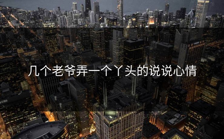 几个老爷弄一个丫头的说说心情